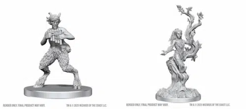 Satyr & Dryad - D&D Unpainted Miniatures