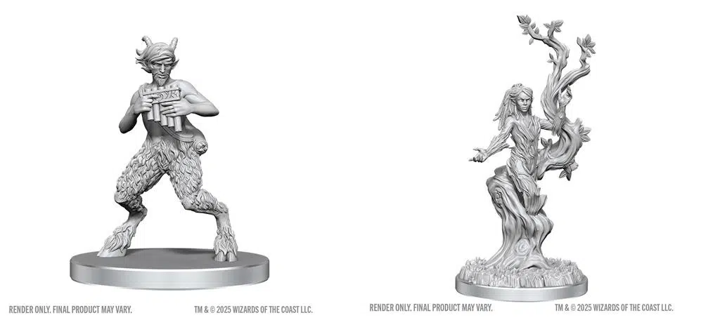 Satyr & Dryad - D&D Unpainted Miniatures