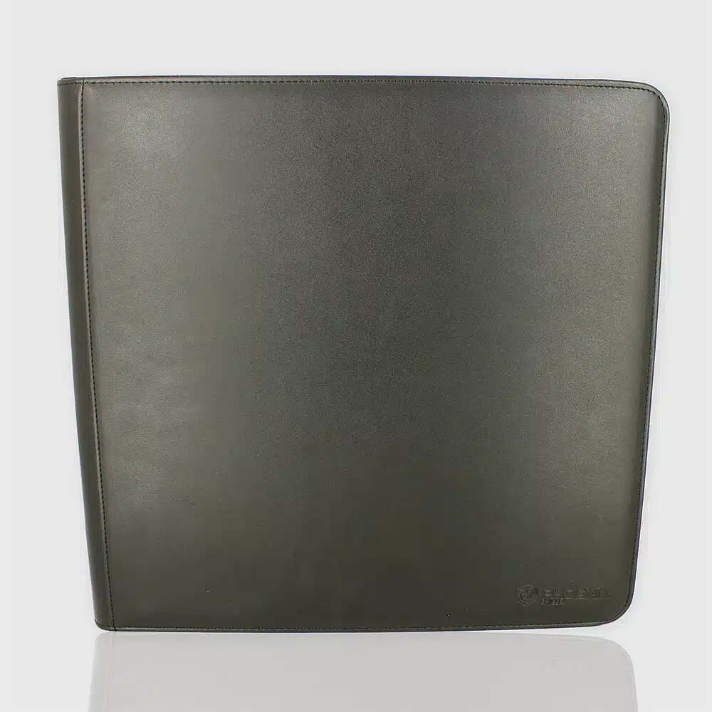 Black - Zipped 12-Pocket Deluxe Toploader Binder