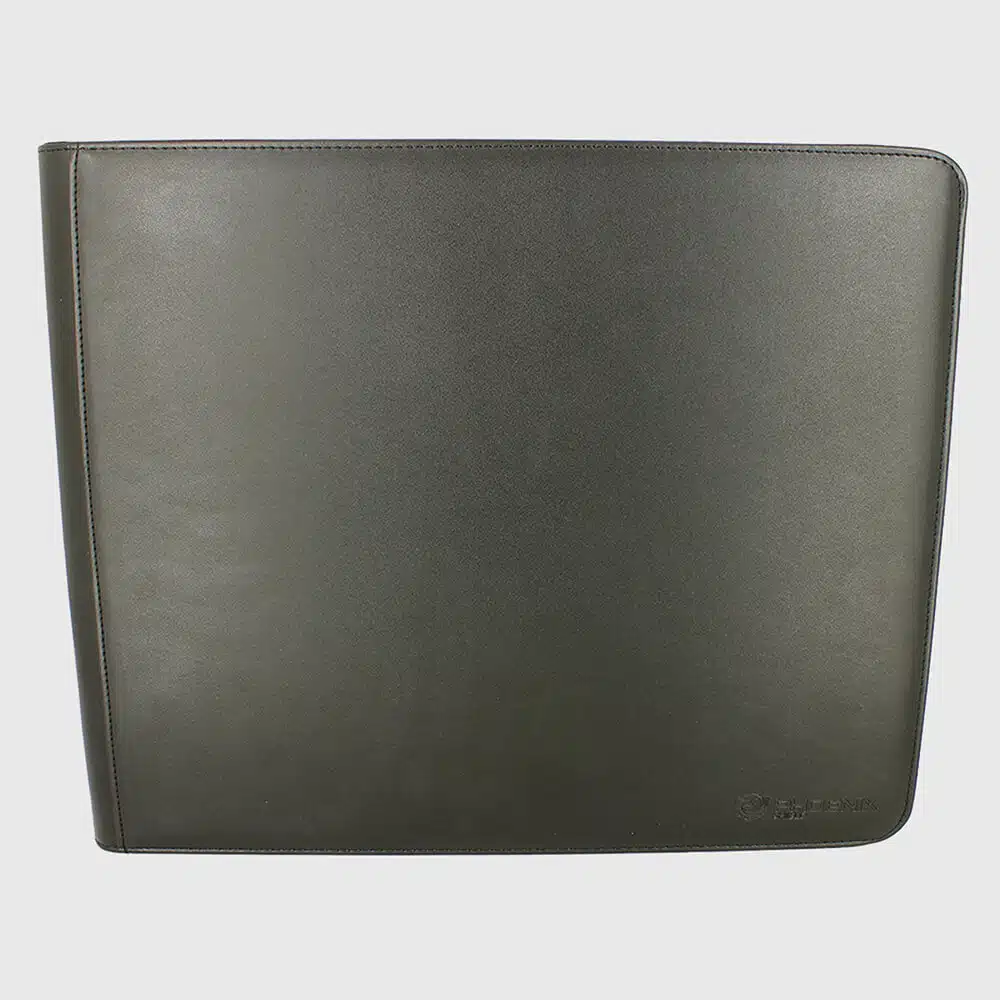 Black - Zipped 15-Pocket Deluxe Toploader Binder