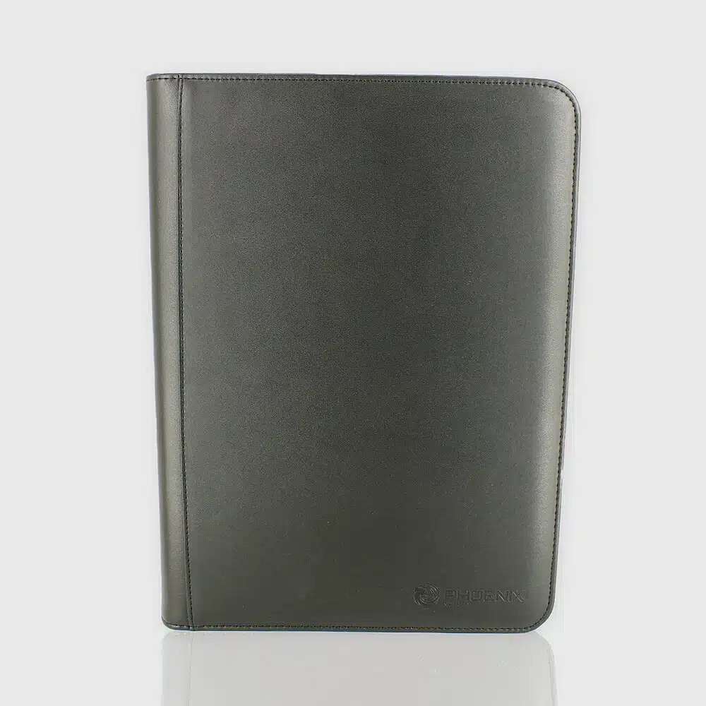 Black - Zipped 9-Pocket Deluxe Toploader Binder