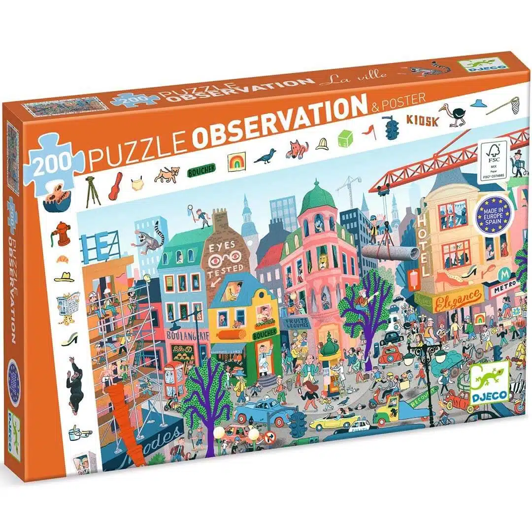 De stad - 200 stukken - Observatie Puzzel