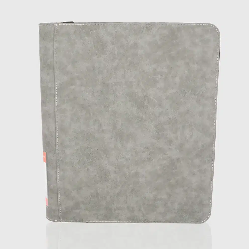 Grey - Zipped 9-Pocket Elite Toploader Binder