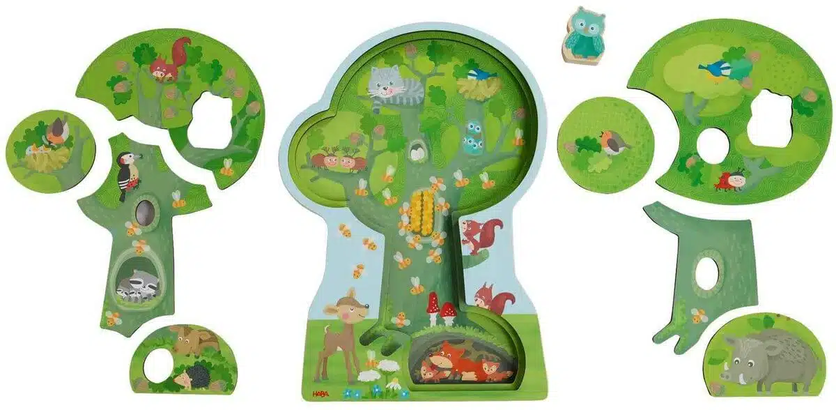 Houten puzzel Bosdieren