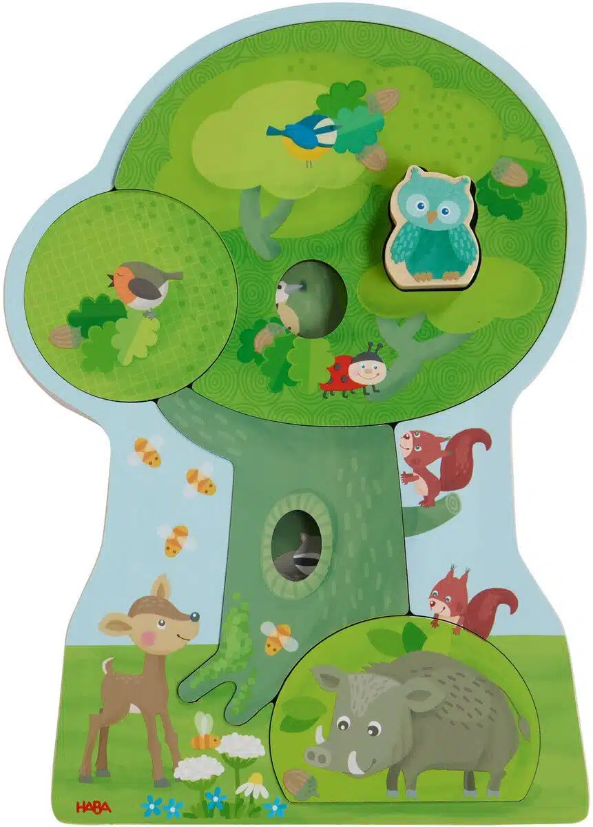 Houten puzzel Bosdieren