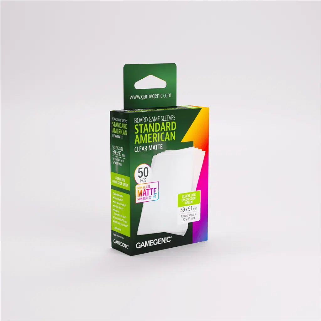 Matte Standard American Sleeves - Green 57x89 mm - 50 stuks