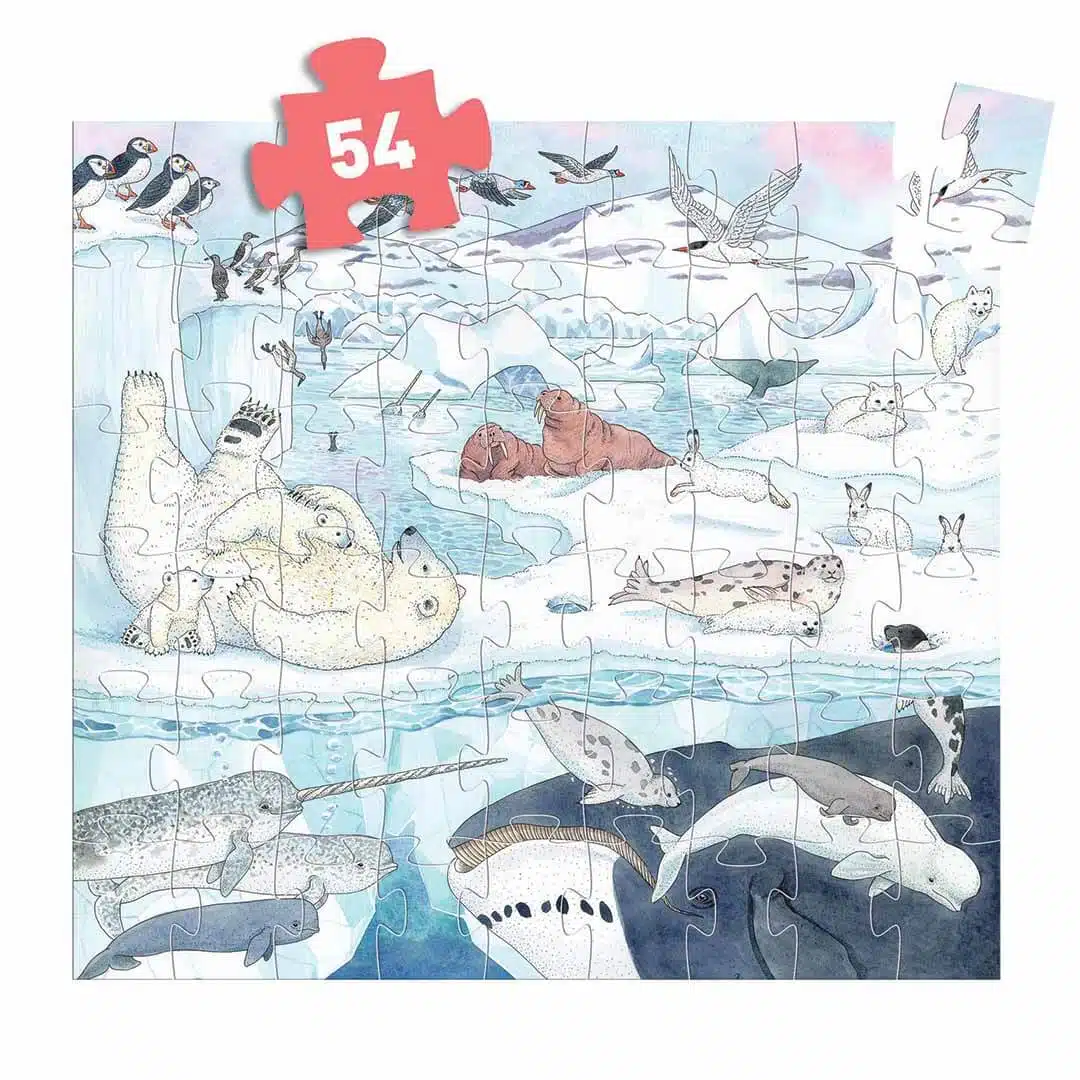 Zachte poolwereld - 54 stukken Silhouette Puzzel