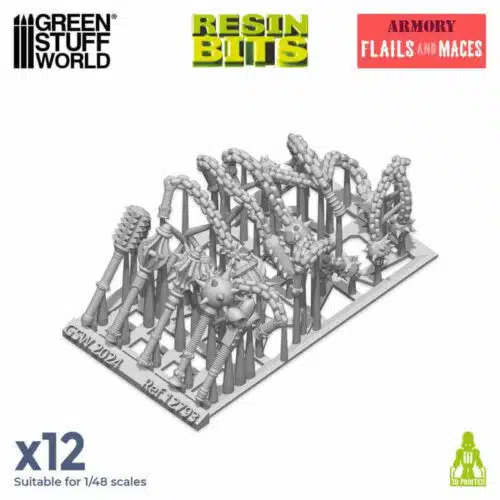 12 Flail Weapons - Unpainted Miniatures