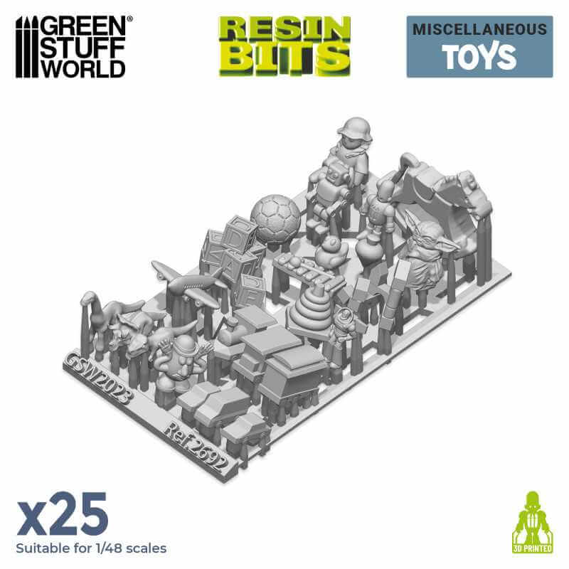 25 Children Toys - Unpainted Miniatures